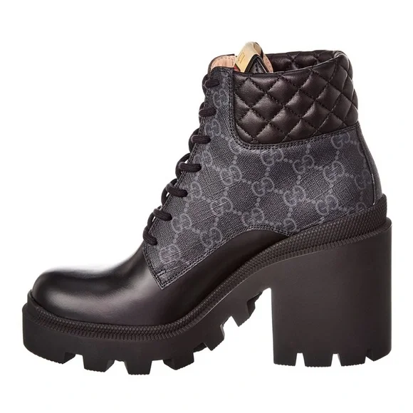 Gucci Women's Black Lace-Up Boots - Picture 3 of 5